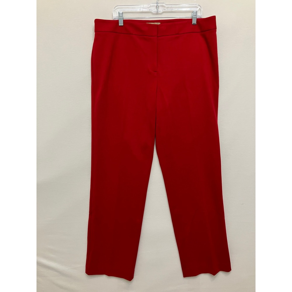 New Talbots Pants size 16 Red Italian Knit Straight Leg Office Career Preppy